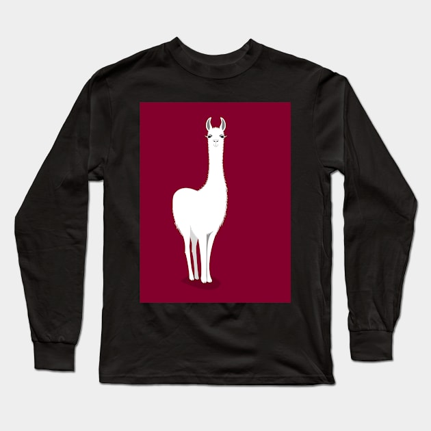 STANDING LLAMA #3 Long Sleeve T-Shirt by JeanGregoryEvans1